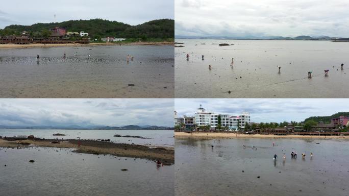 陵水赤岭村 美丽乡村 赶海