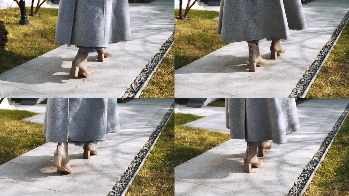 女性走路