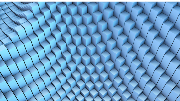 【4K时尚背景】蓝白方块矩阵科技韵律空间