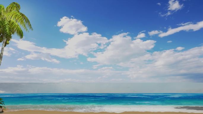 大海 视频素材 蓝天白云 海滩 海岛