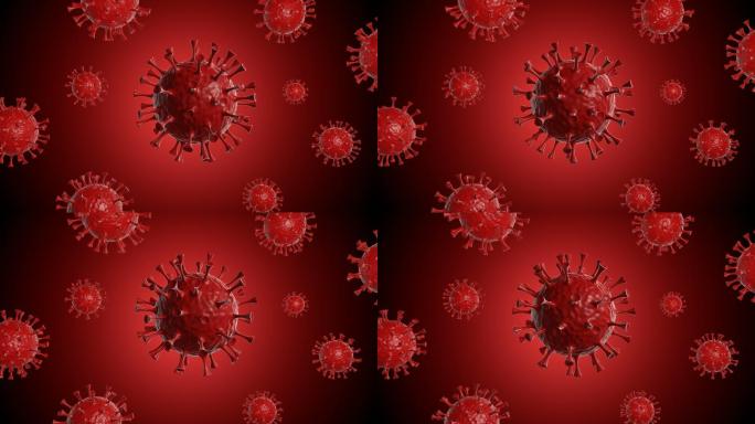 冠状病毒-病毒在受感染生物体内的特写（循环4K）