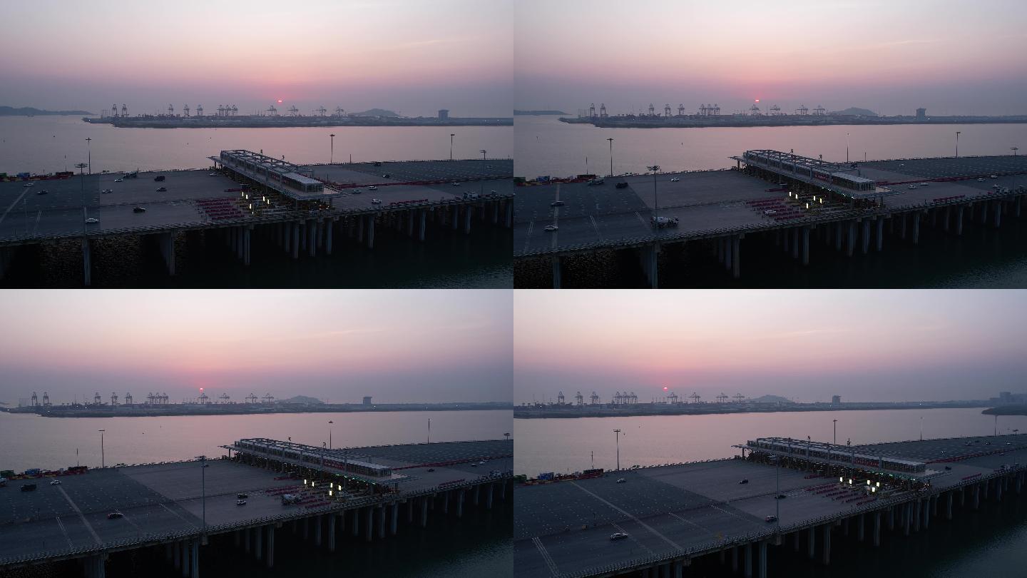 广深沿江高速前海收费站美丽落日