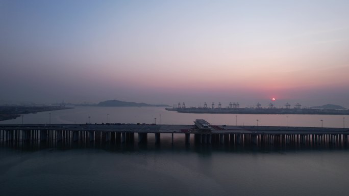 广深沿江高速前海收费站美丽落日2