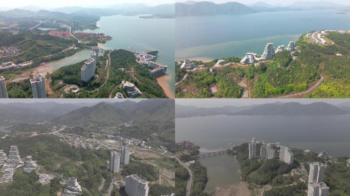 航拍 太平湖 特色建筑 海景房 湖景房