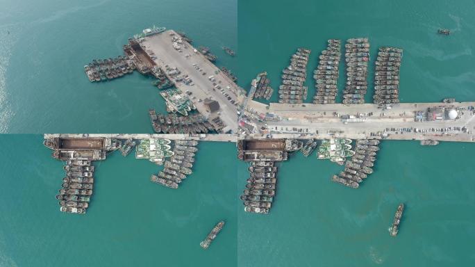 青岛海边的渔港码头