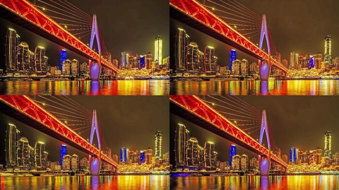 4k梦幻3D立体城市夜景风光延时