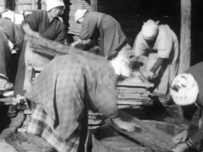 上世纪日本农场劳作