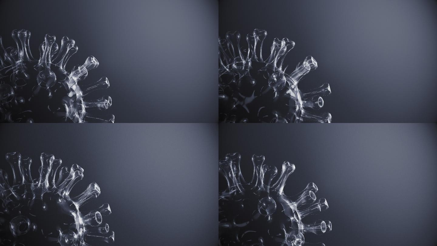 冠状病毒特效视频3D抽象
