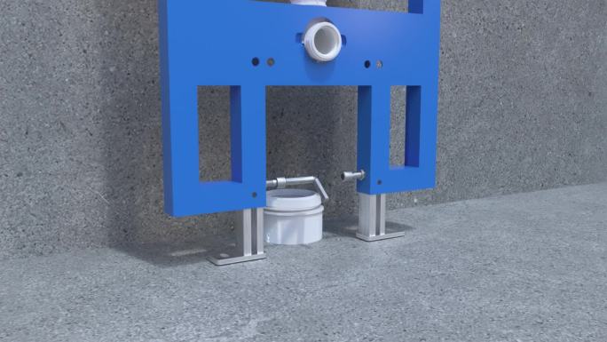 马桶安装过程三维动画