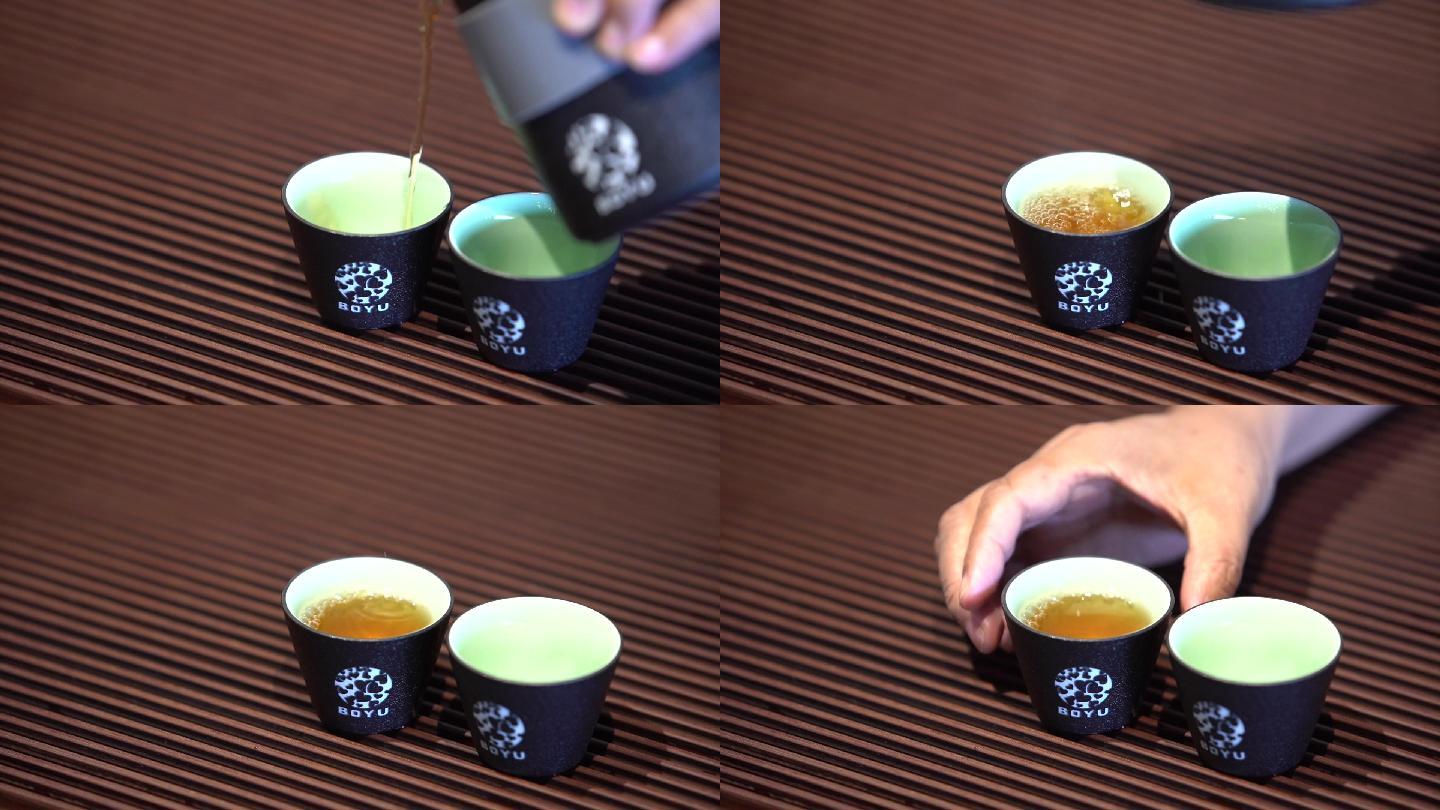 茶艺茶文化倒茶素材