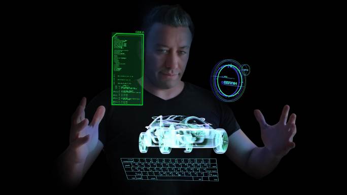 虚拟汽车设计特效视频素材