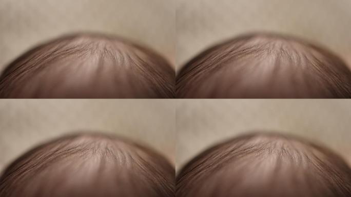 小婴儿宝宝奶娃特写皮肤肌肉头发萌宝50帧