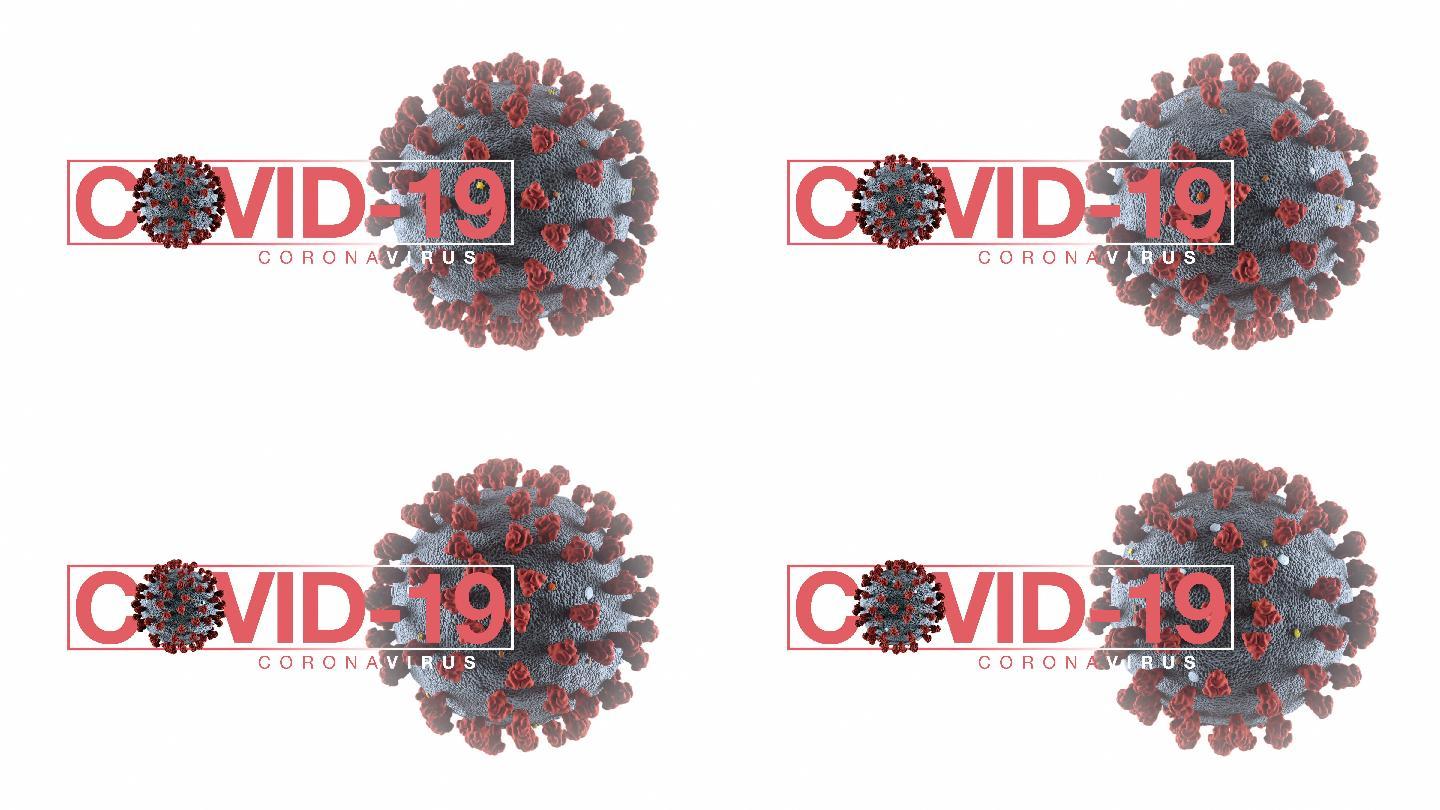 C2019冠状病毒疾病的三维动画