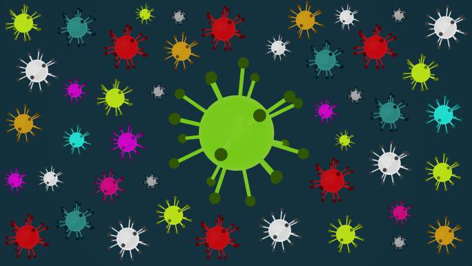 2D流感流行和新型冠状病毒、SARS、MARS、H1N1、COVID-19 NCOV传播显微镜观察、