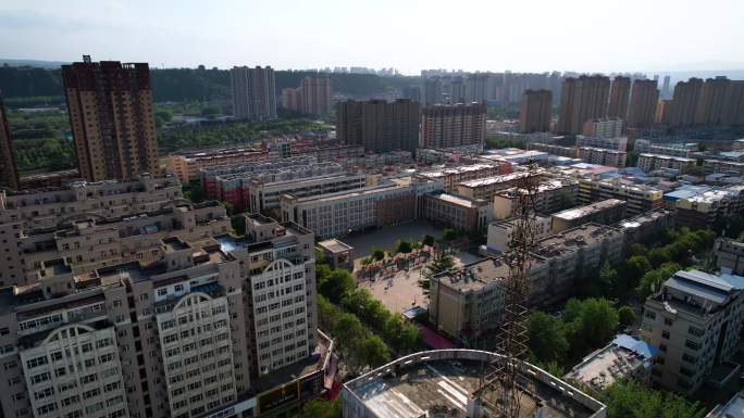 4k原创学校操场航拍A