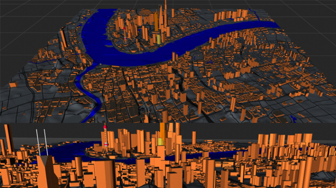 上海外滩三维地形模型 带通用格式