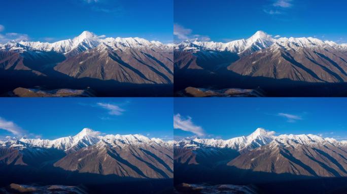 四川贡嘎雪山空中延时