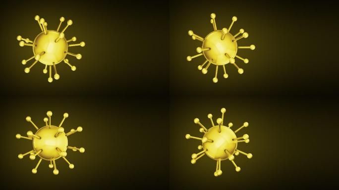 冠状病毒细胞核特效视频元素