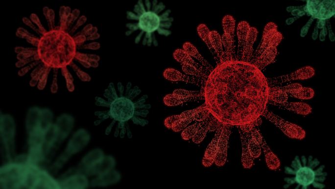 新型冠状病毒癌细胞特效视频背景