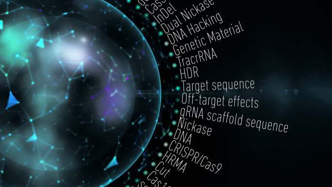 CRISPR术语大数据科技背景粒子光线连