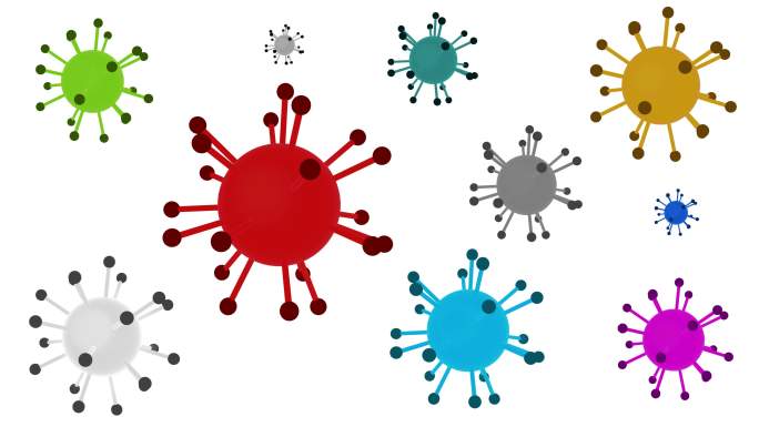 新型冠状病毒2019冠状病毒疾病、SARS、MARS、H1N1、COVID-19 NCOV传播显微镜