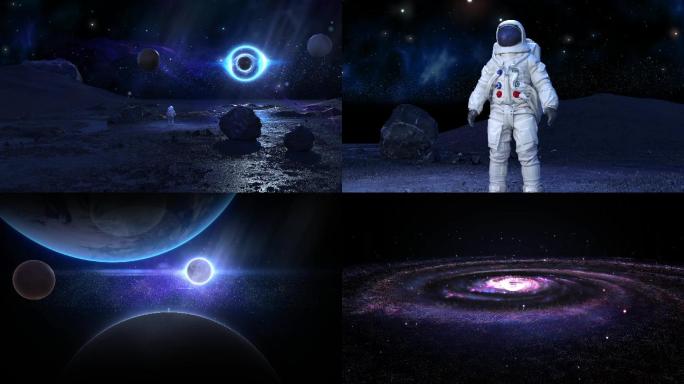 科技太空宇航员宇宙穿梭星系黑洞星云