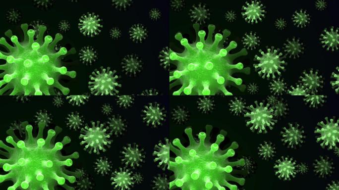 流感流行和新型冠状病毒、SARS、MeRS、H1N1、COVID-19 NCOV传播显微镜观察、全球