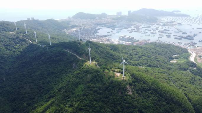 海边风机风电风力水电海上新能源阳江4k