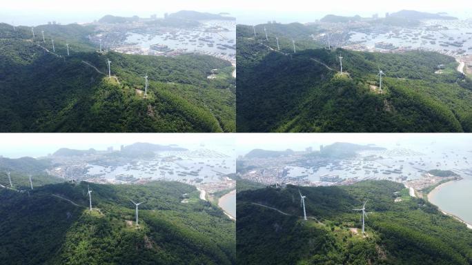 海边风机风电风力水电海上新能源阳江4k