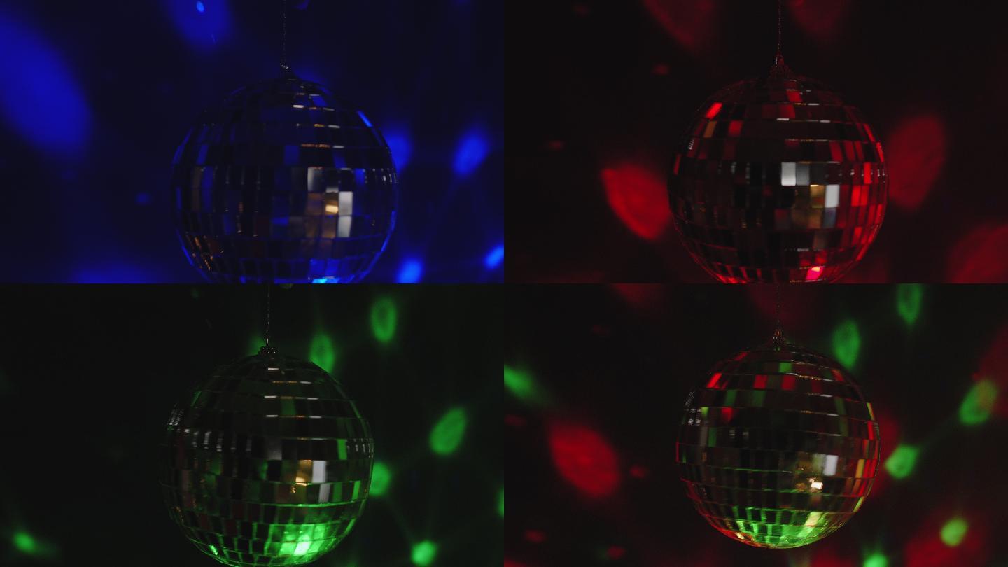 迪斯科球旋转背景夜场特效视频背景