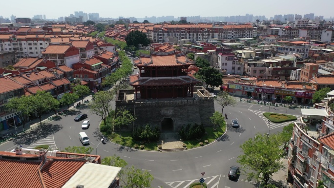 泉州朝天门航拍闽南特色建筑古城文化古建筑