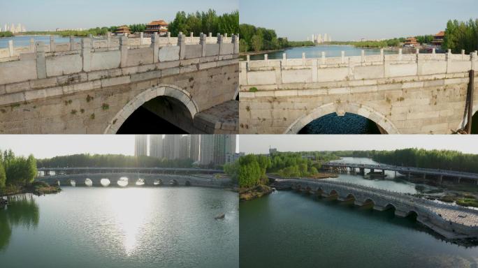 航拍涿州永济桥 涿州风光