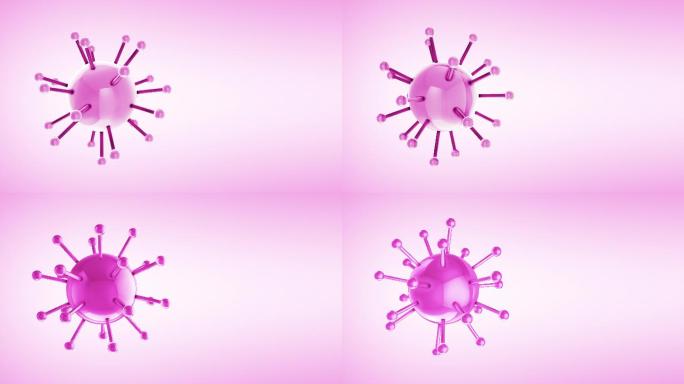 3D流感流行和新型冠状病毒、SARS、MeRS、H1N1、COVID-19 NCOV传播显微镜观察、