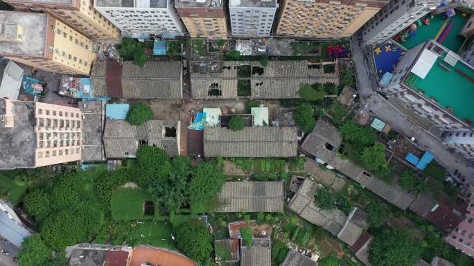 【4K超清】航拍深圳城中村里的古建筑群
