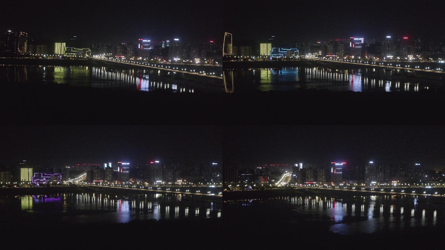 4K-log-航拍南充上中坝嘉陵江大桥