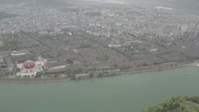 4K-log-航拍四川阆中古城