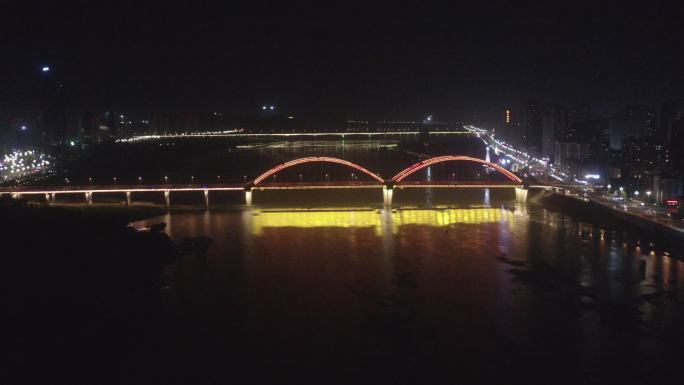 4K-log-航拍南充下中坝嘉陵江大桥