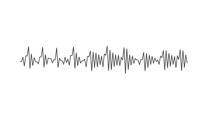 音频波形图。声谱，数字取证。抽象音乐的波动。未来的声波可视化。合成音乐技术样本。调音打印。失真的频率