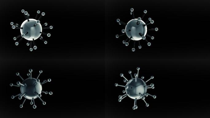 闪耀玻璃概念的流感流行和新型冠状病毒、SARS、MeS、H1N1、COVID-19 NCOV传播显微