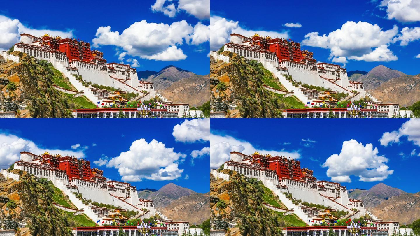 西藏布达拉宫延时视频