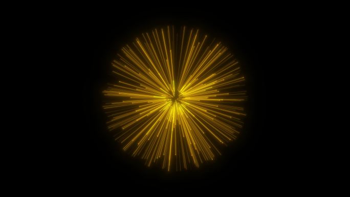 4K金色球形拖尾粒子球形发散