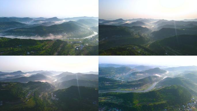清晨山谷中的雾
