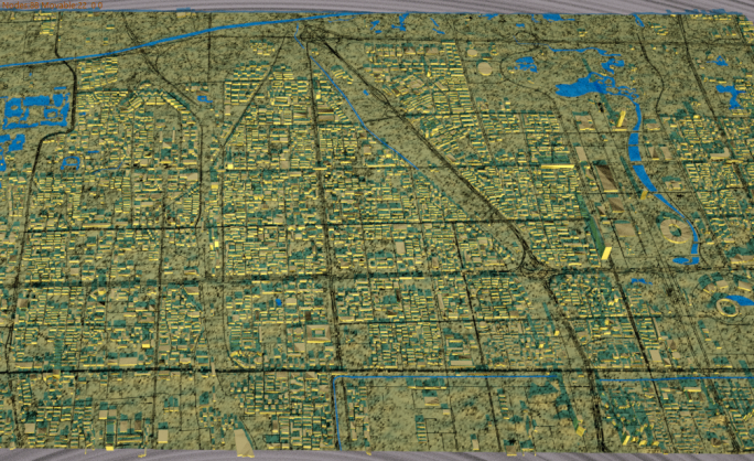 北京城市地形三维模型 带贴图和通用格式