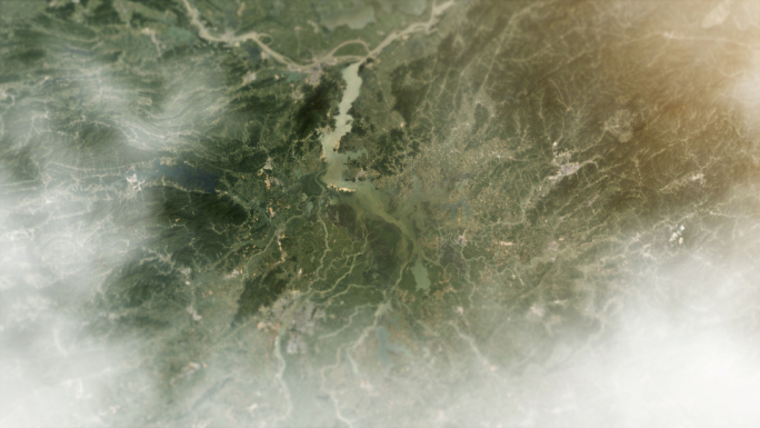 鄱阳湖-卫星地图穿云俯瞰