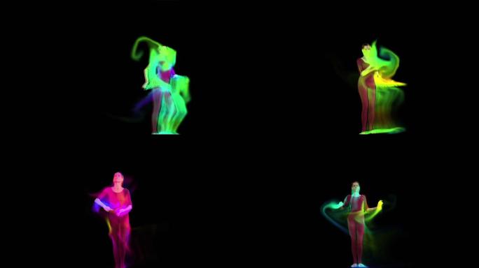 超现实舞蹈特效动画vj合成元素光效炫光光