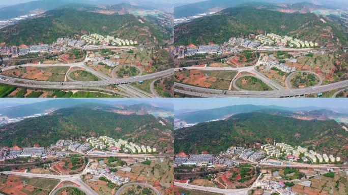 航拍昆明市西山区海口