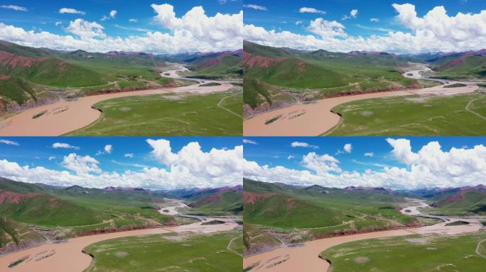 三江源 长江源头 无人区 航拍 草原