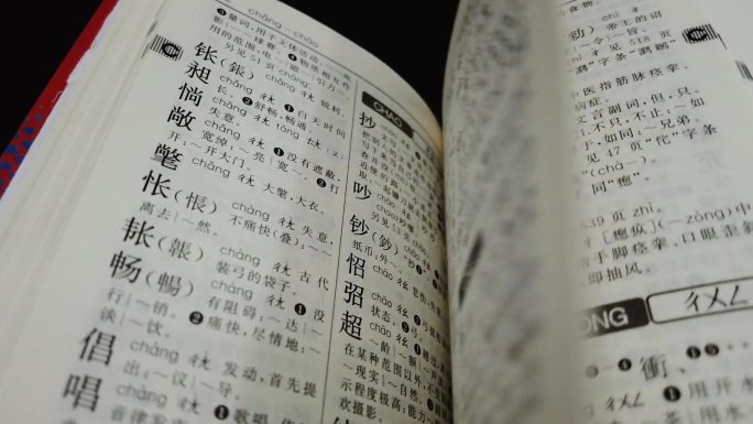 4K查字典新华字典特写学生居家学习