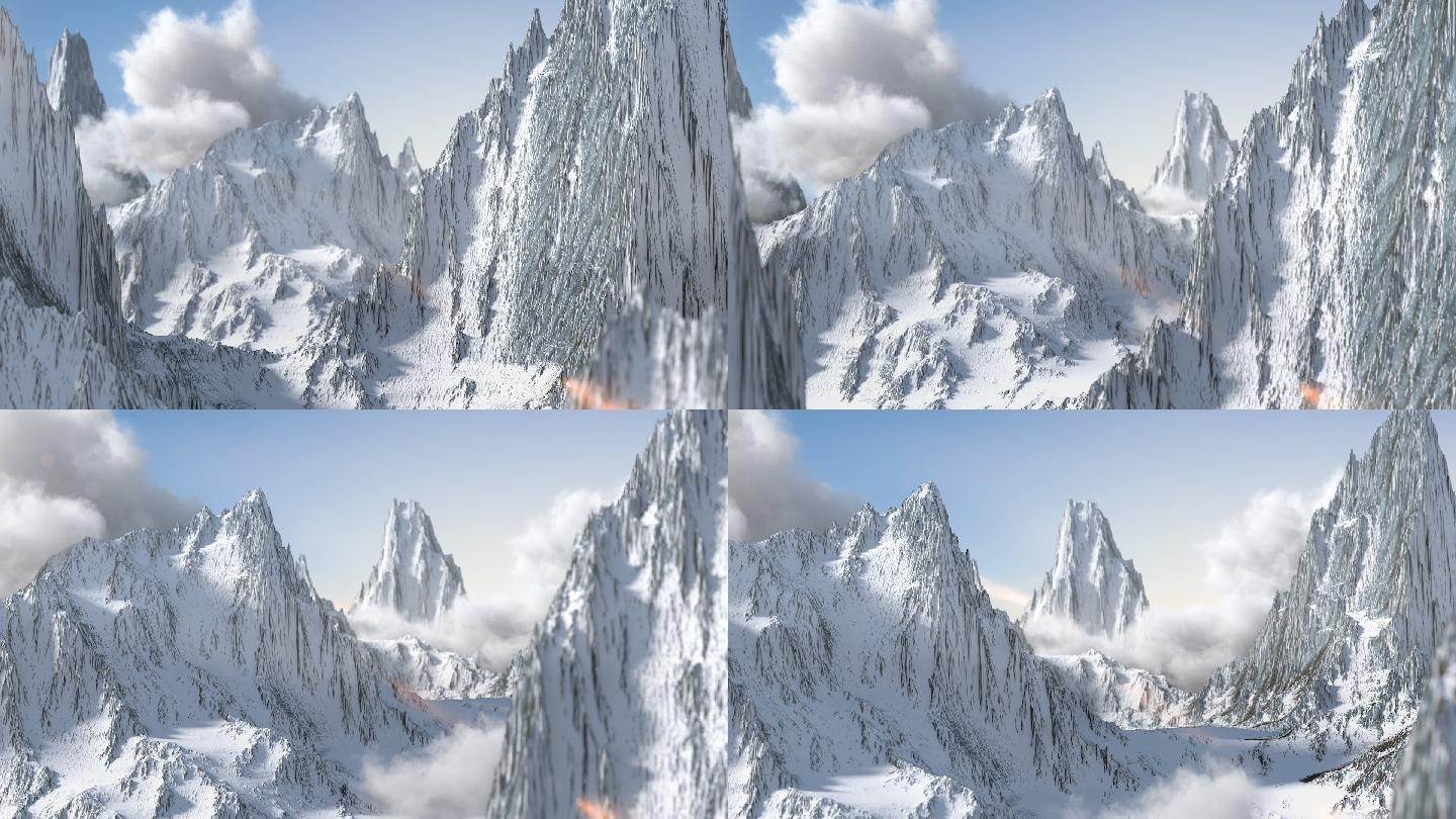 CG雪山视频素材