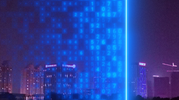 4K数据流科技粒子转场带通道